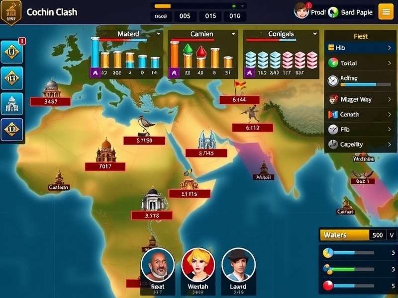 Cochin Clash gameplay screenshot showing strategic battle